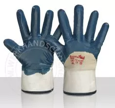 Handschoen bullflex NBR blauw met kap